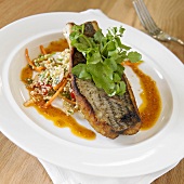 Rockfish with Quinoa Salad and Tomato Vinaigrette