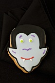 Dracula Cookie on a Black Background