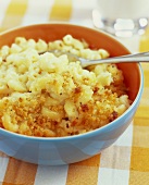 Homemade Macaroni and Cheese in a Bowl