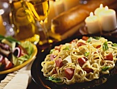 Linguini with Tomato and Artichoke Hearts
