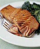 Fork Piercing Salmon; Salmon Fillet