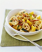 Tortellini with Squash and Bacon