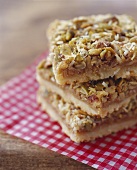 Granola Cookie Squares; Stacked
