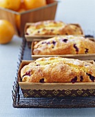 Mini Orange and Blueberry Loaves of Bread