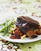 Short Ribs Over Noodles with Green Beans