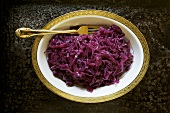 Braised Red Cabbage in a Serving Dish