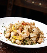 Seafood Fried Rice with Shrimp, Scallops and Squid