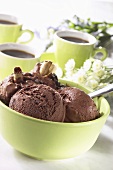 Bowl of Chocolate Gelato