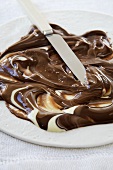 Melted Chocolate with Butter Knife