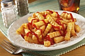 Crinkle Cut Fries with Ketchup