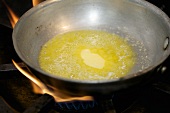 Butter Melting in Deep Skillet