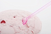 Fat Free Strawberry Ice Cream; Spoon