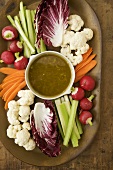 Bagna Cauda; Garlic Anchovy Dip with Raw Vegetables