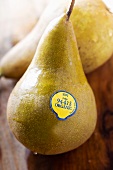 Organic Bosc Pears with Sticker Label 