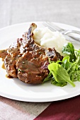 Cider Braised Pork Chops with Mashed Potatoes