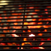Hot Coals in a Grill