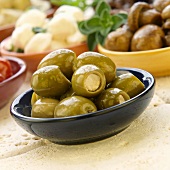 Feta Stuffed Green Olives; Tapas