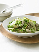 Bowl of Mixed Vegetables; Edamame and Artichokes 
