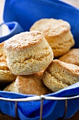Cornmeal Biscuit in Wire Basket