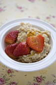Rice Pudding with Orange Flavored Strawberries