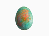 Decorated Easter Egg on White