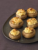 Platter of Baked Stuffed Mushrooms