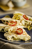 Quesadillas mit Hähnchenfleisch