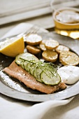 Trout Dinner with Cucumber and Potatoes