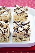 Rice Krispie Treats with Chocolate Drizzles 