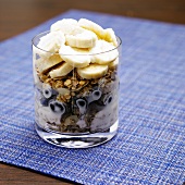 Yogurt Cup with Granola, Blueberries and Banana
