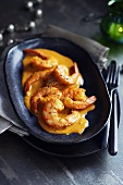 Shrimp in Red Curry Sauce