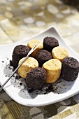 Fondue Marshmallows with Crumb Topping