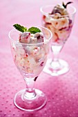 Eton Mess in Two Stem Glasses