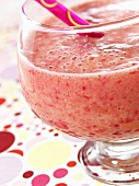Berry Smoothie with Pink Straw