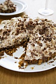 Cookie Crumble Cheesecake with Slice Removed