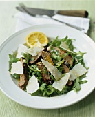 Grilled Beef and Rocket Salad with Parmesan Cheese