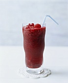 Mixed Berry Smoothie with Straw