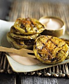 Grilled Green Tomatoes with Cajun Dressing