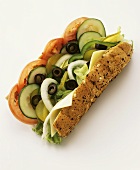 Sub-Sandwich mit Gemüse
