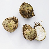 Celery Root on White Background