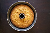 Freshly Baked Pound Cake in the Pan