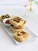 Individual Sun Dried Tomato and Goat Cheese and Zucchini Quiches