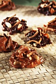 Nutty treats with chocolate and with caramel