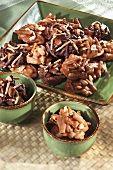 Nut treats (chocolate and caramel)