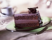 Slice of Double Chocolate Cake