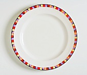Empty Plate on a White Background