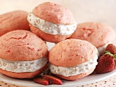 Plate of Strawberry Whoopie Pies