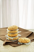 Snickerdoodles Stacked; Separated with Pieces of Paper