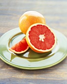 Pink Grapefruit; Whole, Half and a Wedge