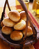 Bread rolls in a bread basket